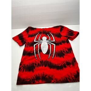 Spider-Man Hooded 2 piece Graphic Shirt and matching Shorts Boys Size 7